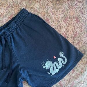 Men’s Black Sweat shorts with Dragon Design